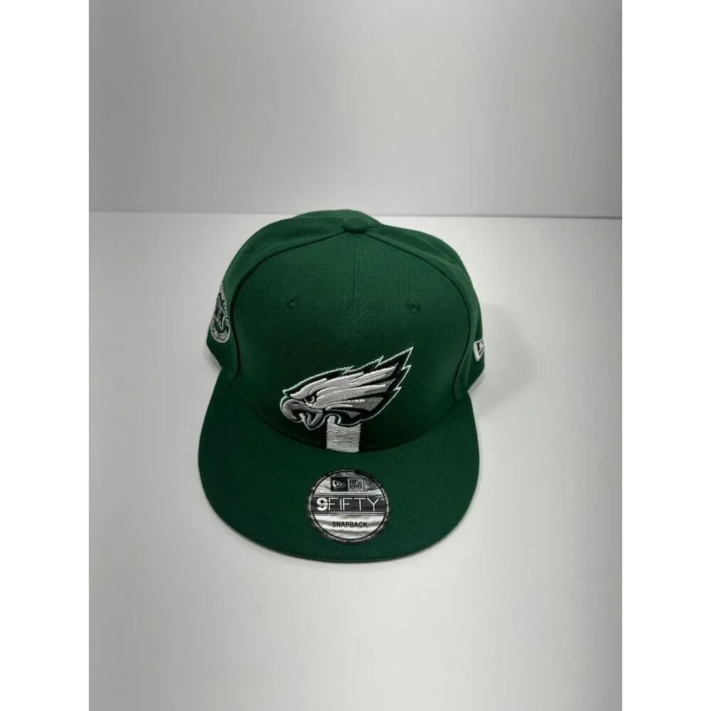 Philadelphia Eagles New Era 9FIFTY Snapback Hat Green NFC Side Patch NFL New
